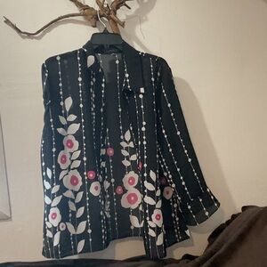 Elementz Black Floral Women's Blouse